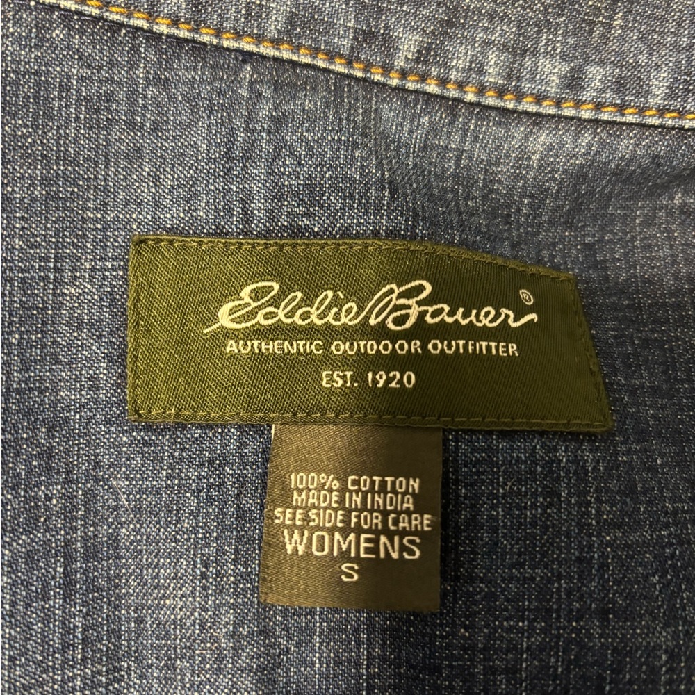 Vintage Eddie Bauer Denim Women’s Chore Jacket Size S - Picture 9 of 11